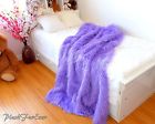 Plushfurever Long Luxurious Light Throw Blankets 5 X 4 Lavender Mongolian Faux Fur New 639725422059