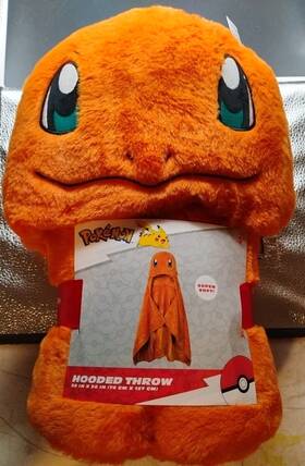 Pokemon 073558863281 Charmander Kidsft Hooded Blanket 30 Inch X 50 Super Soft