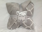 Posh Pattern Throw Blanket Geometric Grey Reversible Hypo-allergenic 60 X70 New 675716501563