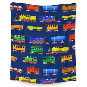 2023101304 Poshwrap Train Blanket Throw For Teens Plush Fluffy Blankets Boys 50 Inch X60 Inches Thro