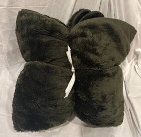 124522 Pottery Barn Cozy Cloud Plush Throw Blanket 50 X 60 Inch Green New