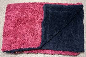 3988616 Pottery Barn Sherpa Throw Blanket Red Black Fireside Cozy Teddy Reversible