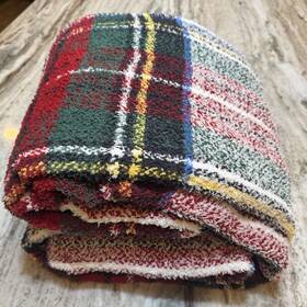 4848829 Pottery Barn Cozy Stewart Plaid Blanket Full /queen 92 Inch X 96 Christmas Sold Out