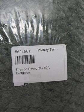 5643661 Pottery Barn Fireside Cozy Sherpa Reversible Throw 50 Inch X 60 Evergreen New