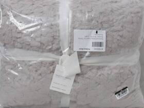 8750244 Pottery Barn Diamond Ridge Faux Fur Throw 50 Inch X 60 Light Mushroom Nwt