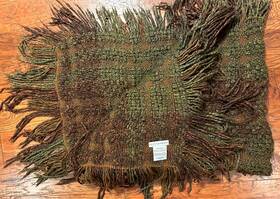 Ca94109 Pottery Barn Chunky Mega Knit Green Multi Color Throw 58x41 Made In Usa