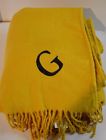 826404 Pottery Barn Gold Throw Monogrammable 75x92 Honey Oversized Blanket Embroider