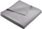 Ppccbtg Pinzon By Amazon Plush Cotton Chevron Blanket Twin Grey 841710116366