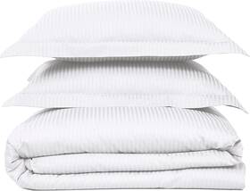 Yn-x3c5-zjd3 Precious Star Linen 100% Cotton Full/queen 90 X Inch White Striped