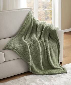 Premier Comfort 022164611496 Throw 50 Inch X 60 Green Cozy Plush New