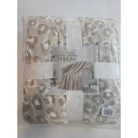 Mcc50-5820 Premier Comfort Cozy Plush Throw Unisex 50x70 Tan Leopard Print Blanket