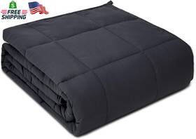 Pretty Night 313037192175 Weighted Blanket 12lbs Queen Size Dark Grey 60 Inch X80 Blankets For Adults