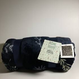 210434752 Primark Bambi Thumper Sherpa Throw Blanket Blue Flower Deer Disney New