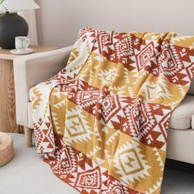 Pur Serenity 841700245472 Super Soft Feather Knit Jacquard All Season Throw Blanket For Couch Bed Sofa