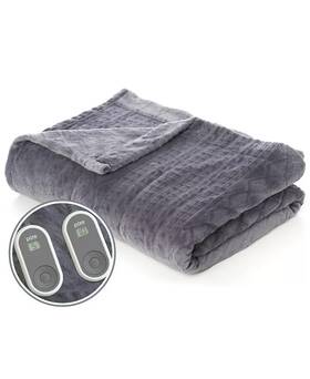 Pure Enrichment 817387028233 Heated Micromink And Velvet 84 Inch X 90 Deluxe Electric Blanket