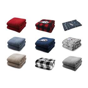 Pure Warmth 657812169137 Microplush Electric Heated Warming Throw Blanket