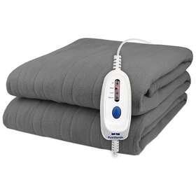 Pure Warmth 850033901252 Polar Fleece Electric Heated Warming Full 77x84 Blanket Grey
