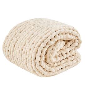 Purplaisir 739437978193 Chunky Knit Blanket Crochet Thick Suitable For Sofa Bed