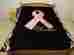 Q976 Royal Korean Mink Style Pink Ribbon Queen Size Soft Warm Polyester Blanket