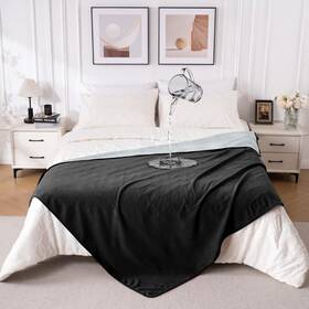 Qiyi 977650774077 Waterproof Blanket For Bed Queen Size Reversible Washable Pet-friendly Flann