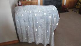 Qsteheml 886645898758 Glow In The Dark Moon Throw Blanket For Boys Girls Luminous Birthday