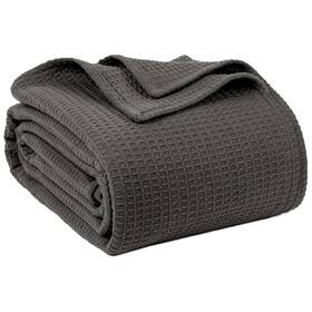 Quba Linen 608037101594 100% Cotton Blankets Queen Size For Bed - Waffle Weave Summer L