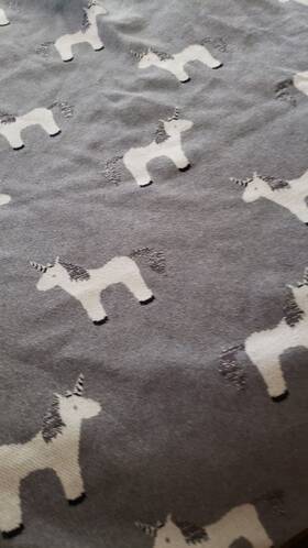 19963-8 Queenwest Trading Co. Unicorns Throw Knit Blanket 54 Inch X 60