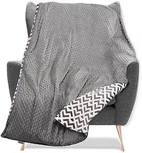 Wb-awb-6080-20lbs-zebra Quility Weighted Blanket For Adults 60 Inch X80 - Dark Grey