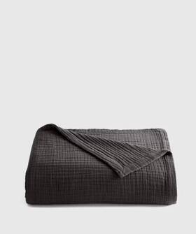 20626 Quince Nwt Airy Organic Gauze Blanket King Cal Charcoal Cotton 89.90