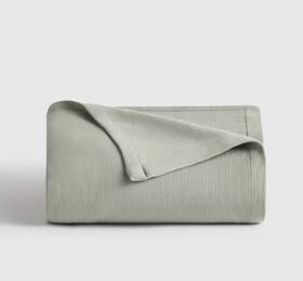 47760 Quince Nwt Luxury Organic Cotton Bed Blanket Full / Queen Dried Sage Msrp 90