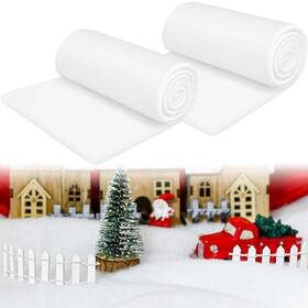 Snowblanketb-2 Qzyl 2 Pcs 3 8 Ft Large Fake Snow Blanket Faux Xmas Sheet For Christmas