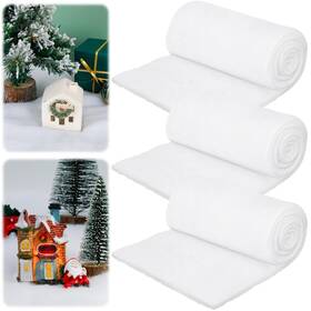 Snowblanketh-3 Qzyl 3 Pack Snow Blankets 8 Ft Thick Xmas Artificial Fake Cover For Christmas