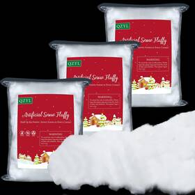Snowf-3 Qzyl 3lb Cotton Fake Snow Fluffy White Christmas Decorations Vacuum-packed Artif