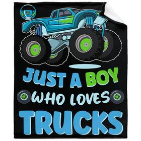Rahula 237413071198 Just A Boy Who Loves Trucks Throw Blanket Lightweight Gift For Girls