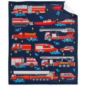 Rahula 237413071242 Firetrucks Fire Engines Trucks Throw Blanket Lightweight Gift For Gir