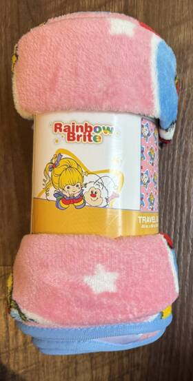 Jfa81-11 Rainbowbrite Rainbow Brite Travel Traveling Blanket 40 Inch X 50 Twink Pink New
