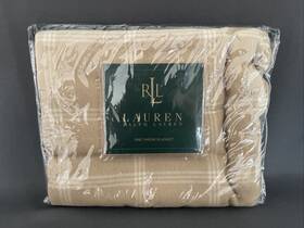 Ralph Lauren 028828349118 100% Baby Alpaca Cream/caramel Throw Blanket 54 X 72 New In Package