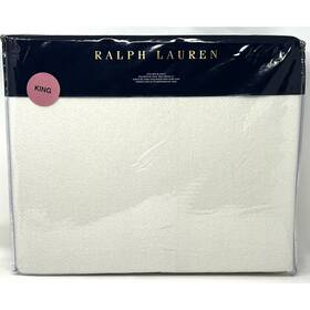 Ralph Lauren 650855452001 Hayes Bed Blanket Wool Blend King Size Cream Ivory Off Wht Nwt Nip