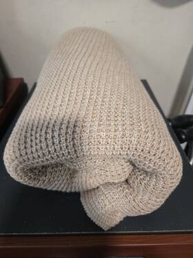 Ralph Lauren 886087436365 100% Cotton Waffle Weaver Beige Throw/blanket 54 Inch X 72 With Tag