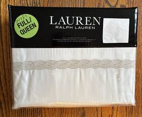Ralph Lauren 886087466133 New Flax Spencer Cable Embroidery Duvet Cover Full/queen