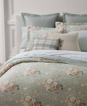 Ralph Lauren 886087498509 Sage Gwynne Floral 3-pc. Comforter Set Us King