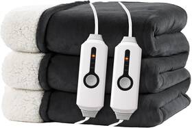 Ralysun 705353531903 Electric Heated Blanket Queen Size 84 Inch X90 Microplush And Sherpa 4 Heat Levels