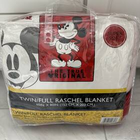 Raschel 032281148133 Disneys Mickey Mouse Inch The True Original Twin/full Soft Blanket 60x80