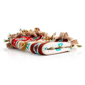 Rca Home Products 643985313934 Handcrafted Blanket Anti-pill Fleece Reversible Sunset Canyon/camel 46 X 30 In