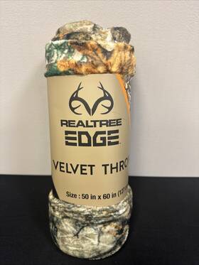 Realtree 430002241598 Edge Camo Print On A Velvet Throw 50 Inch X60