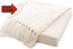 Recyco 726084923041 Throw Blanket Soft Cozy Chenille With Fringe Tassel For Couch Sof