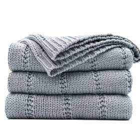 B09p8g4tx8 Recyco Cable Knit Light Grey Throw Blanket Twin Size For Couch Super Soft Warm