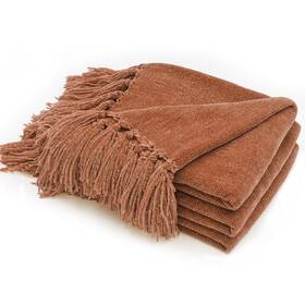 R2303us081003 Recyco Throw Blanket Soft Cozy Chenille With Fringe Tassel For Couch S