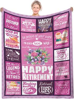 Ca01-mt-retirement-5060 Reetook Warm Flannel Retirement Blanket For Women Retired Gifts Gift