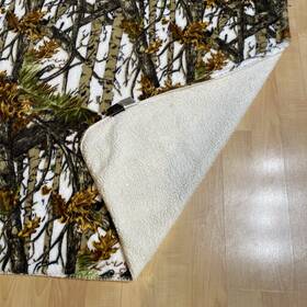 Dtr2010 Regal Comfort Camo Luxury Plush Throw Blanket 48x68 Inch Sherpa Woods Camouflage
